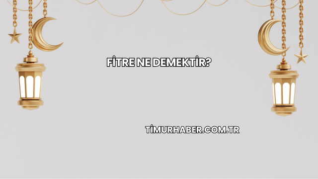Fitre Ne Demektir?