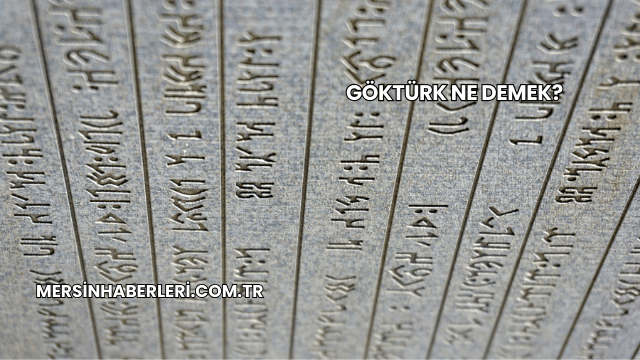 Göktürk Ne Demek?