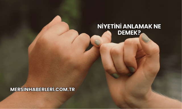 Niyetini Anlamak Ne Demek?