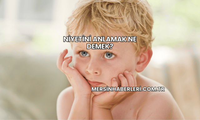 Niyetini Anlamak Ne Demek?