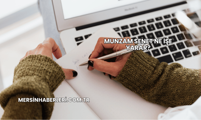 Munzam Senet Ne İşe Yarar?
